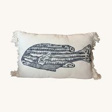 Load image into Gallery viewer, BLUE FISH SEQUIN CUSHION