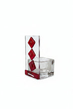 Load image into Gallery viewer, SMALL RED DIAMOND TEALIGHT HOLDER