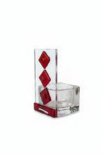 Load image into Gallery viewer, SMALL RED DIAMOND TEALIGHT HOLDER