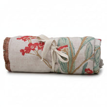 Load image into Gallery viewer, GISELA GRAHAM RED OLEANDER FLOWER FINE COSY THROW
