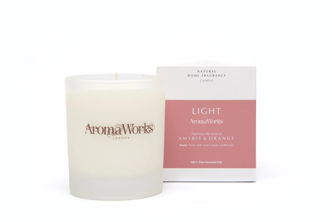 AROMA WORKS AMYRIS & ORANGE CANDLE