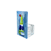 Load image into Gallery viewer, SMALL BLUE/GREEN SAILBOAT TEALIGHT HOLDER
