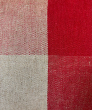 Load image into Gallery viewer, GISELA GRAHAM RED &amp; NATURAL CHECK RECT CUSHION WITH PAD
