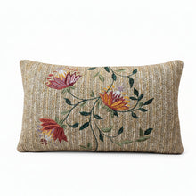 Load image into Gallery viewer, GISELA GRAHAM STRAW FLORAL CUSHION
