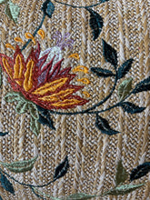 Load image into Gallery viewer, GISELA GRAHAM STRAW FLORAL CUSHION
