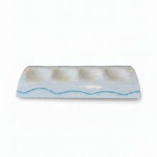 Load image into Gallery viewer, BLUE/WHITE 4 SPACE TEALIGHT HOLDER
