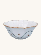 Load image into Gallery viewer, GISELA GRAHAM FISH FLUTED STONEWARE BOWL MED
