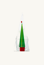 Load image into Gallery viewer, TRIANGLE GREEN XMAS TREE TEALIGHT HOLDER
